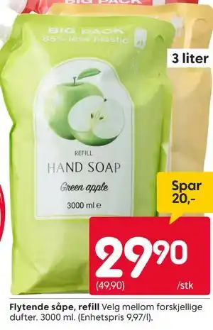 Rusta Flytende såpe, refill tilbud