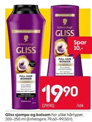 Rusta Gliss sjampo og balsam tilbud