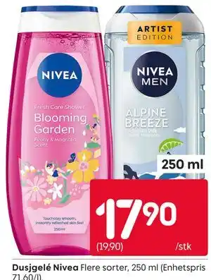 Rusta Dusjgelé Nivea tilbud