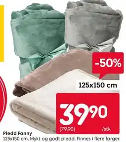 Rusta Pledd Fanny tilbud