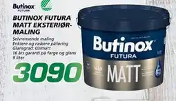 Coop Byggmix BUTINOX FUTURA MATT EKSTERIØRMALING tilbud