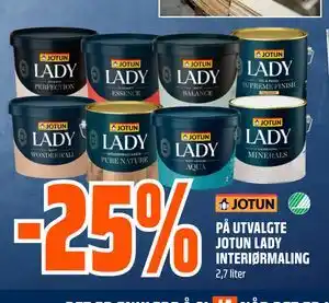 25% PÅ UTVALGTE JOTUN LADY INTERIØRMALING