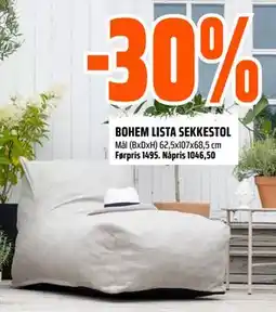 Obs Bygg BOHEM LISTA SEKKESTOL tilbud