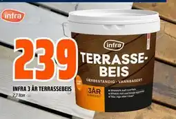Obs Bygg INFRA 3 ÅR TERRASSEBEIS tilbud