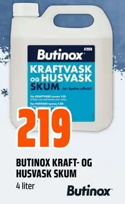 Obs Bygg BUTINOX KRAFT- OG HUSVASK SKUM tilbud