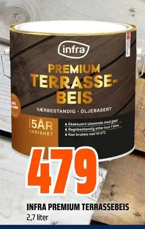 Obs Bygg INFRA PREMIUM TERRASSEBEIS tilbud