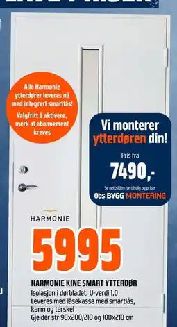 Obs Bygg HARMONIE KINE SMART YTTERDØR tilbud