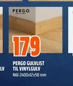 Obs Bygg PERGO GULVLIST TIL VINYLGULV tilbud