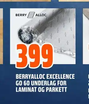 Obs Bygg BERRYALLOC EXCELLENCE GO 60 UNDERLAG FOR LAMINAT OG PARKETT tilbud