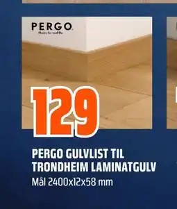 Obs Bygg PERGO GULVLIST TIL TRONDHEIM LAMINATGULV tilbud
