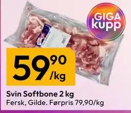Gigaboks Svin Softbone 2 kg tilbud