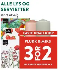 Jacobs ALLE LYS OG SERVIETTER tilbud