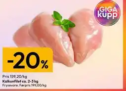 Gigaboks Kalkunfilet ca. 2-3 kg tilbud