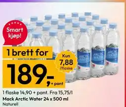 Gigaboks Mack Arctic Water 24 x 500 ml tilbud