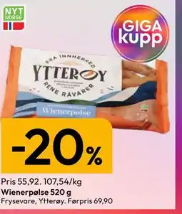 Gigaboks Wienerpølse 520 g tilbud