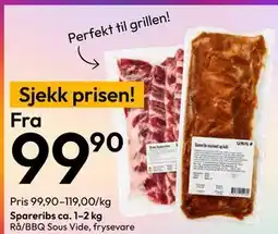 Gigaboks Spareribs ca. 1–2 kg tilbud