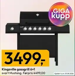 Gigaboks Kingsville gassgrill 6+1 tilbud