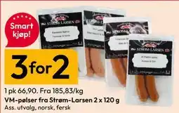Gigaboks VM-pølser fra Strøm-Larsen 2 x 120 g tilbud