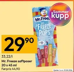 Gigaboks Mr. Freeze saftposer 20 x 45 ml tilbud