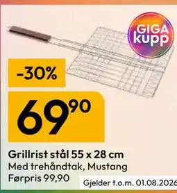Gigaboks Grillrist stål 55 x 28 cm tilbud