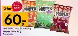 Gigaboks Proper chips 85 g tilbud