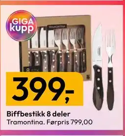 Gigaboks Biffbestikk 8 deler tilbud