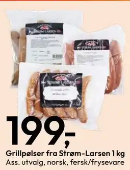 Gigaboks Grillpølser fra Strøm-Larsen 1 kg tilbud