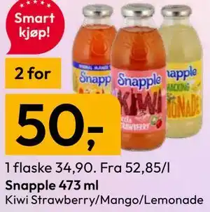 Gigaboks Snapple 473 ml tilbud