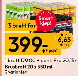 Gigaboks Brusbrett 20 x 330 ml tilbud