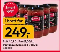 Gigaboks Pastasaus Classico 6 x 680 g tilbud