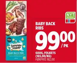 Meny BABY BACK RIBS tilbud