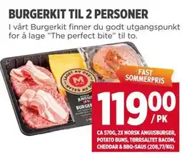 Meny BURGERKIT TIL 2 PERSONER tilbud