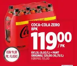Meny COCA-COLA ZERO 8PK tilbud