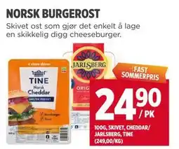Meny NORSK BURGEROST tilbud