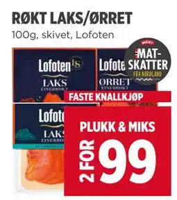 Meny RØKT LAKS/ØRRET tilbud