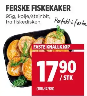 Meny FERSKE FISKEKAKER tilbud