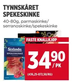 Meny TYNNSKÅRET SPEKESKINKE tilbud