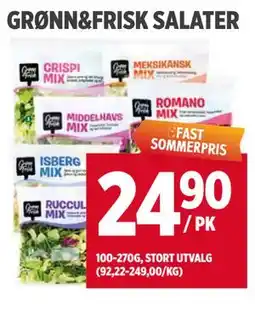 Meny GRØNN&FRISK SALATER tilbud