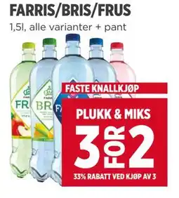 Meny FARRIS/BRIS/FRUS tilbud