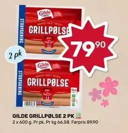 Matkroken GILDE GRILLPØLSE 2 PK tilbud