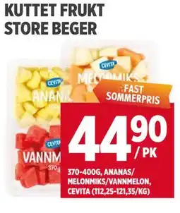 Meny KUTTET FRUKT STORE BEGER tilbud
