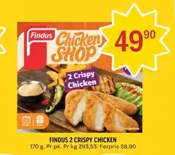 Coop Prix FINDUS 2 CRISPY CHICKEN tilbud