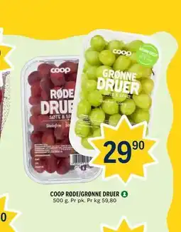 Coop Prix COOP RØDE/GRØNNE DRUER tilbud