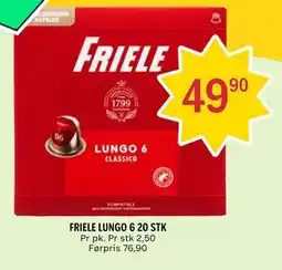 Coop Prix FRIELE LUNGO 6 20 STK tilbud