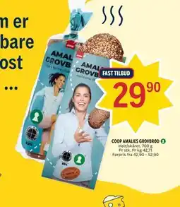 Coop Prix COOP AMALIES GROVBRØD tilbud