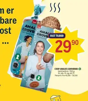 Coop Prix COOP AMALIES GROVBRØD tilbud