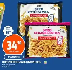 Coop Obs COOP SPRØ POTETSTAVER/POMMES FRITES tilbud