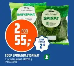 Coop Obs COOP SPINAT/BABYSPINAT tilbud