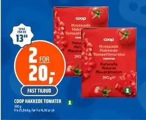 Coop Obs COOP HAKKEDE TOMATER tilbud