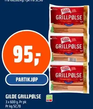 Coop Obs GILDE GRILLPØLSE tilbud